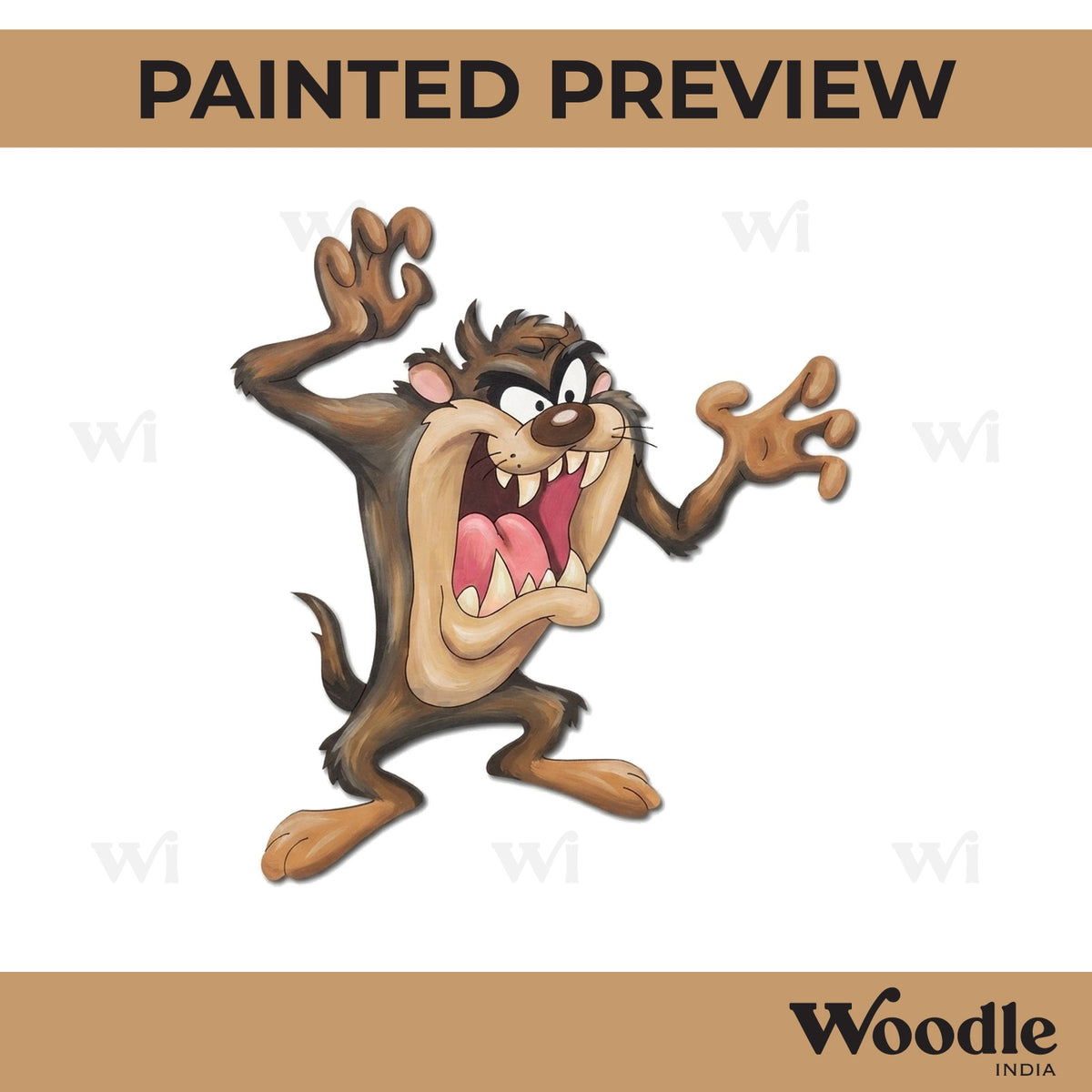 Devil Dog Looney Tunes Cartoon Pre Marked MDF Design 1