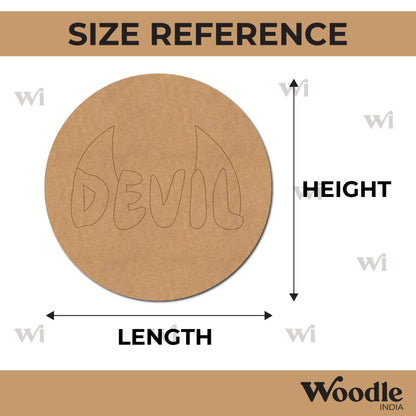 Devil Pre Marked Round MDF Design 1