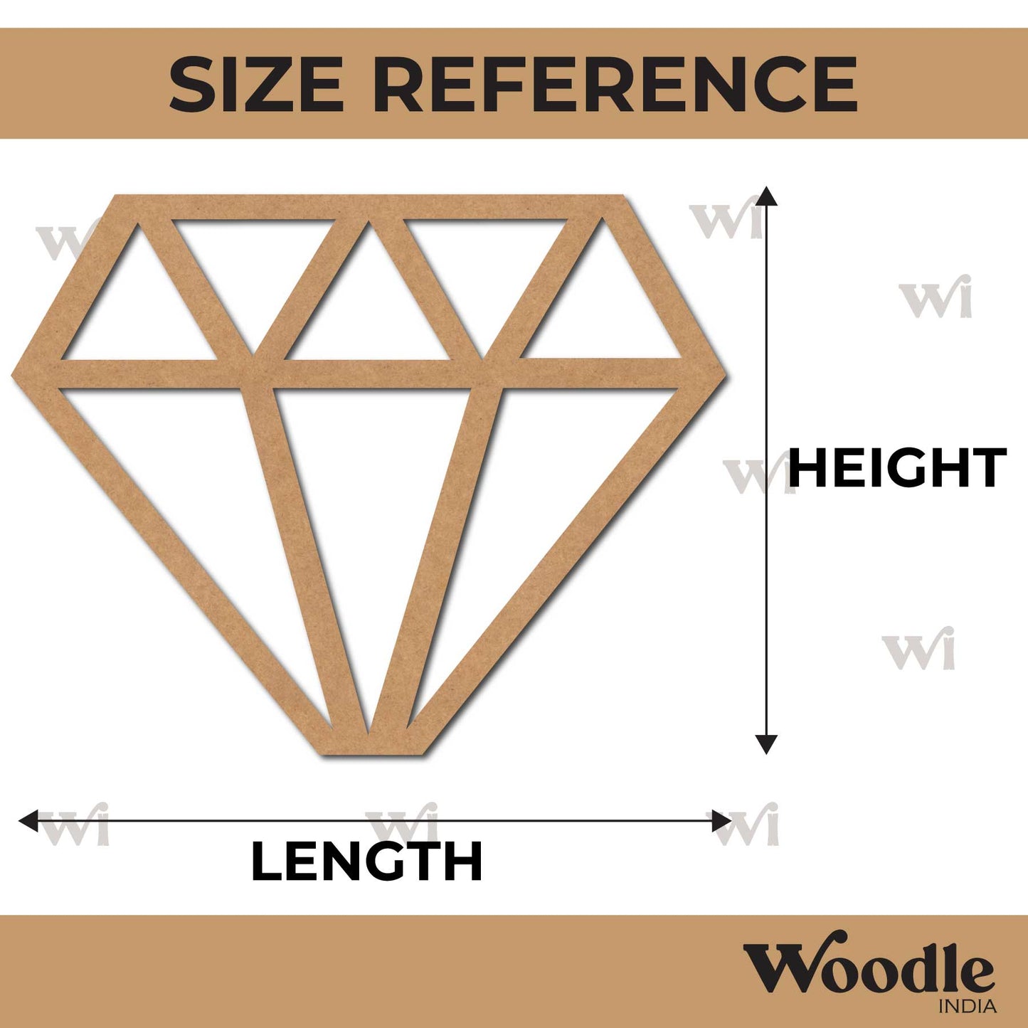 Diamond Cutout MDF Design 1