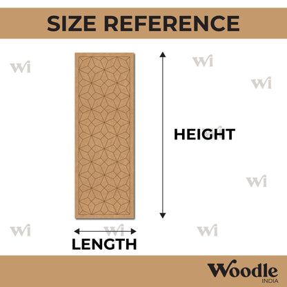 Diamond Pattern Rectangle Pre Marked MDF Design 1