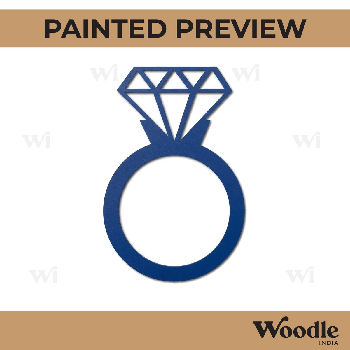 Diamond Ring Cutout MDF Design 1
