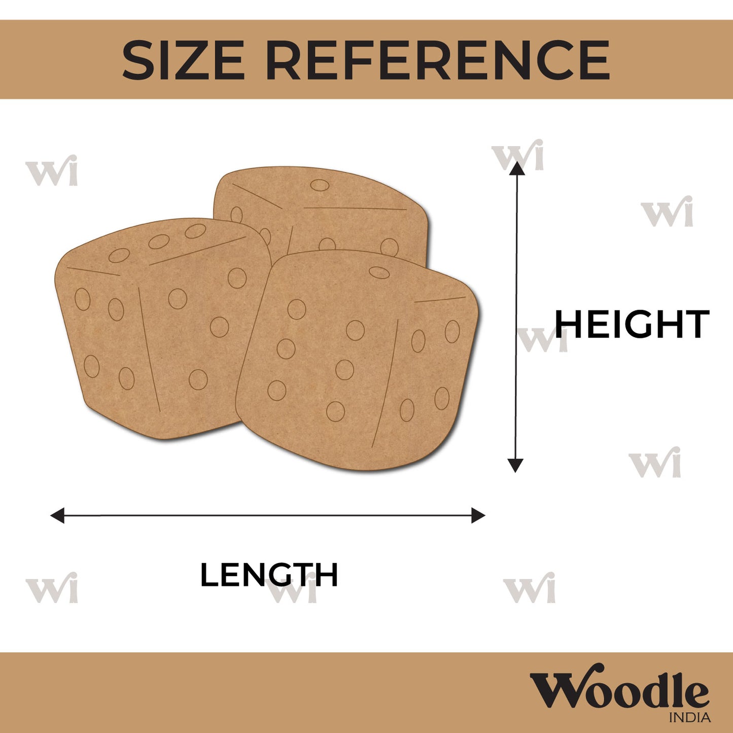 Dice Pre Marked MDF Design 2