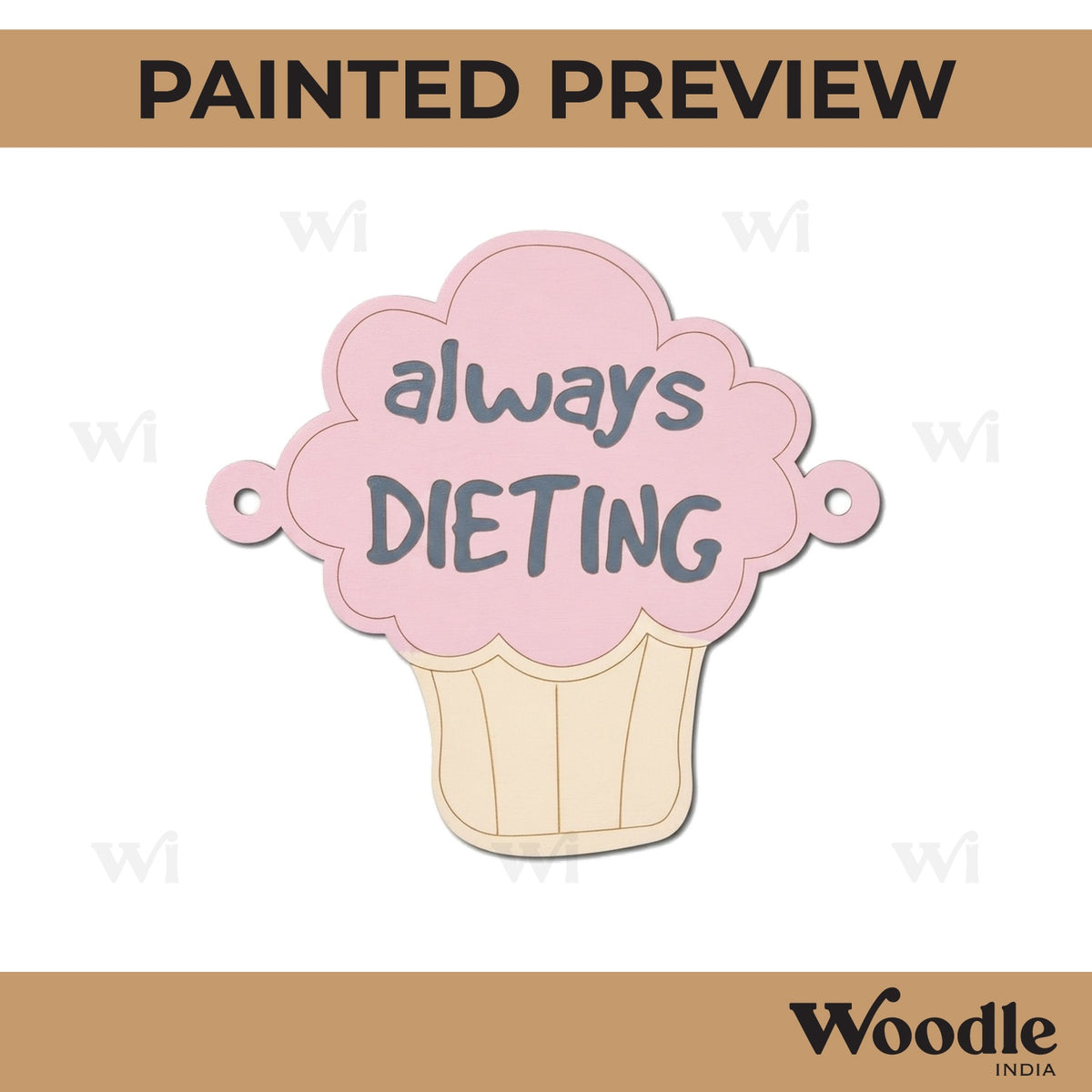 Dieting Rakhi Pre Marked MDF Design 1