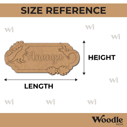 Dinosaur Nameplate MDF Design 4