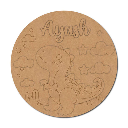 Dinosaur Nameplate MDF Design 5