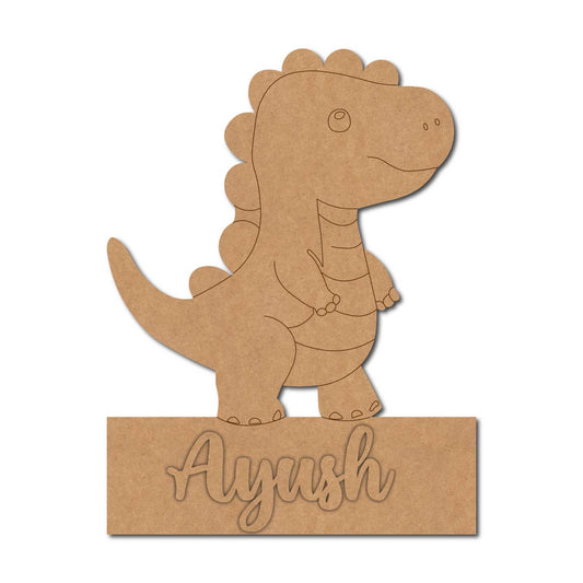 Dinosaur Nameplate Pre Marked MDF Design 1