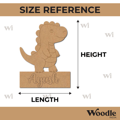 Dinosaur Nameplate Pre Marked MDF Design 1