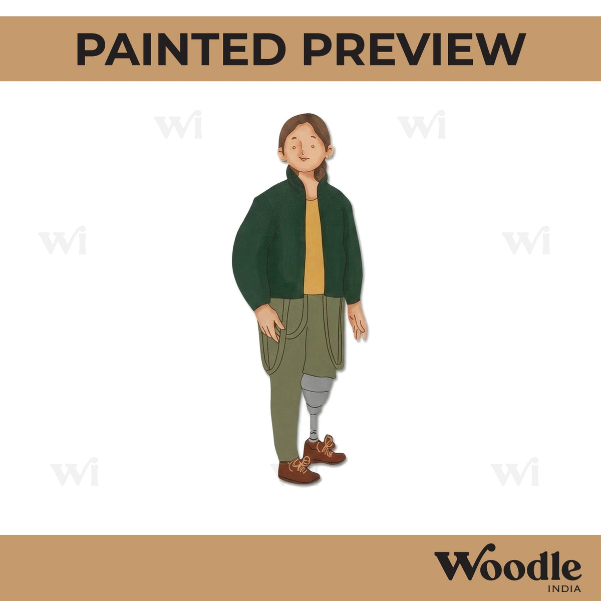 Disabled Girl Pre Marked MDF Design 1