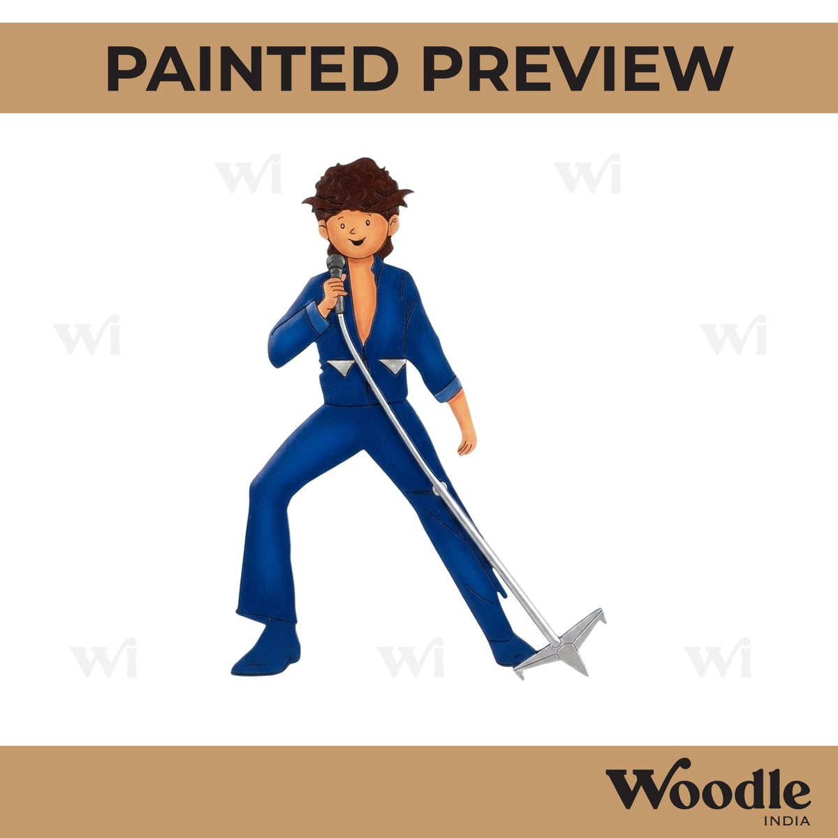 Disco Dancer Man Pre Marked MDF Design 1