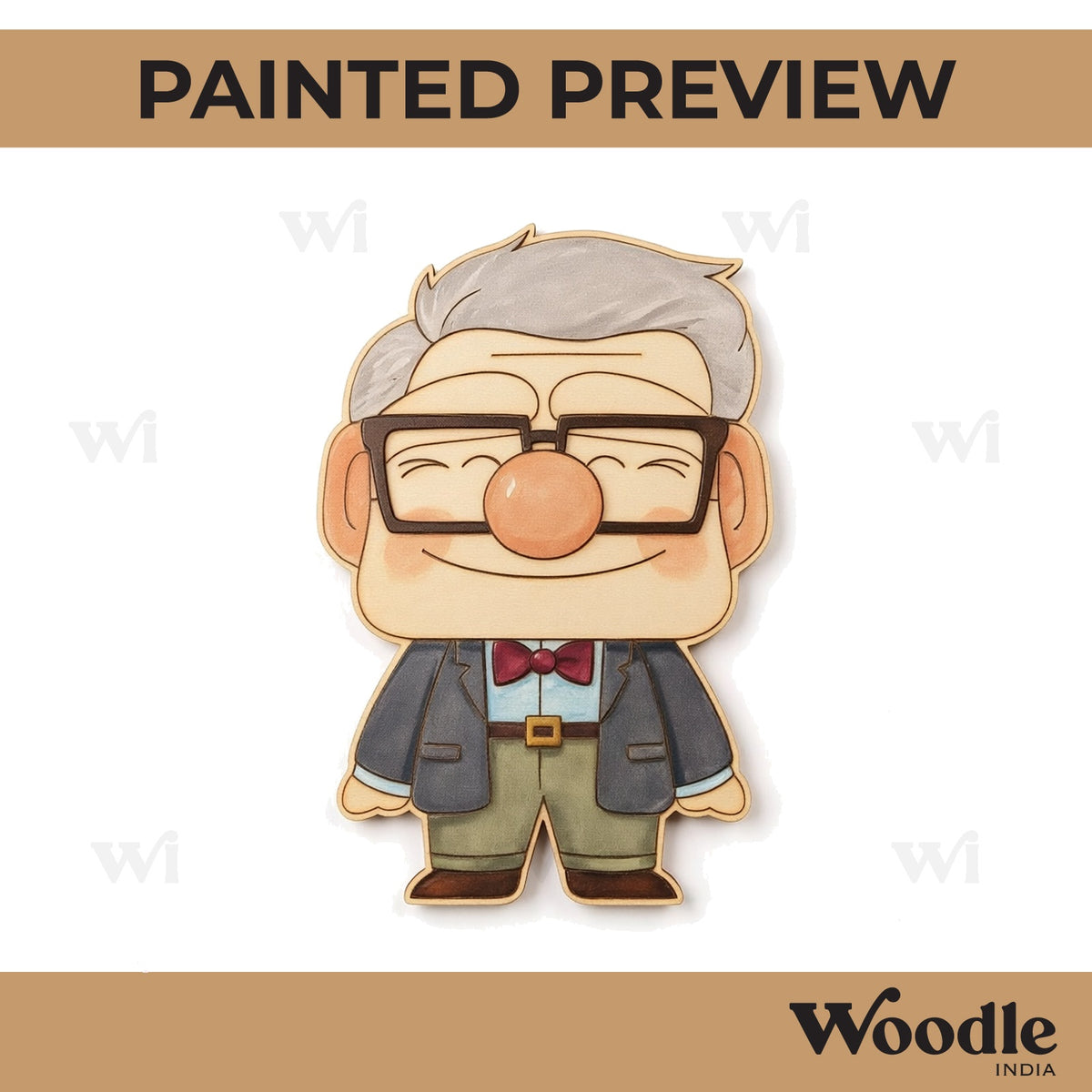 Disney Cartoon Up Carl Pre Marked MDF Design 1