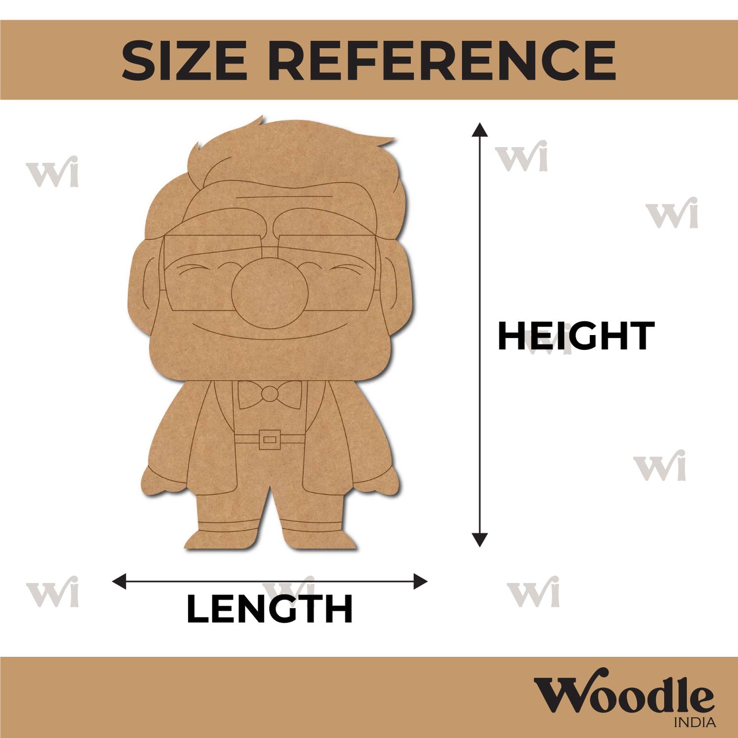 Disney Cartoon Up Carl Pre Marked MDF Design 1