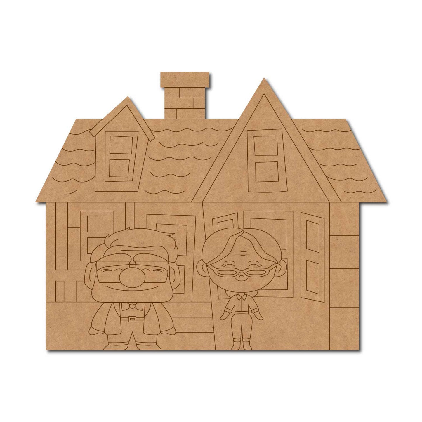 Disney Cartoon Up House Pre Marked MDF Design 1
