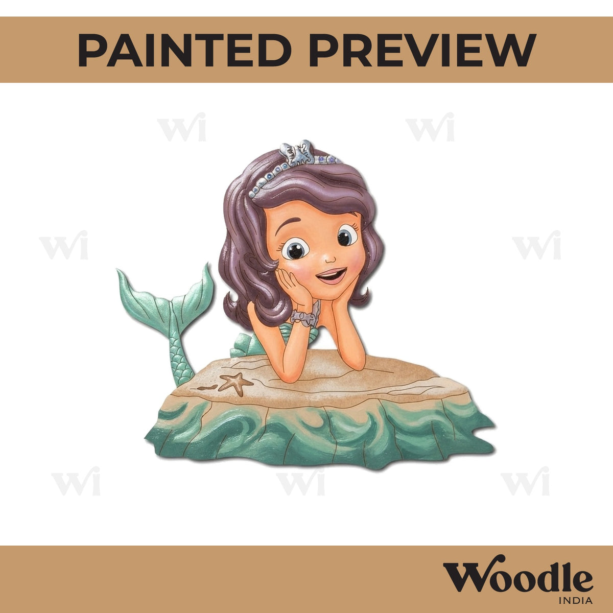 Disney Princess Ariel Pre Marked MDF Design 2