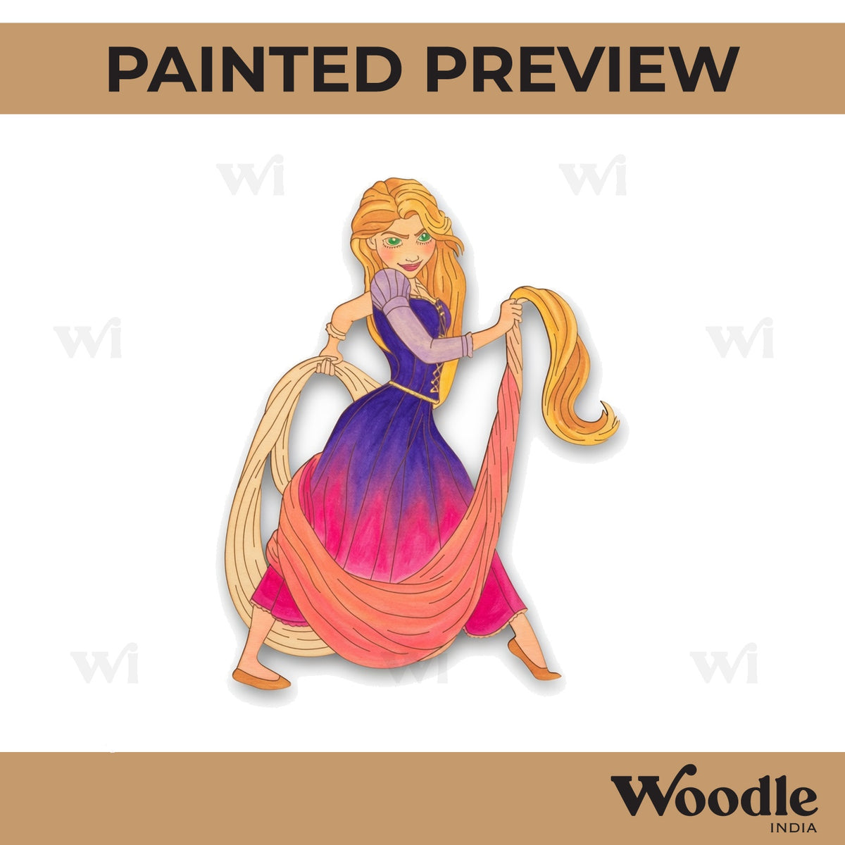 Disney Princess Rapunzel Pre Marked MDF Design 2
