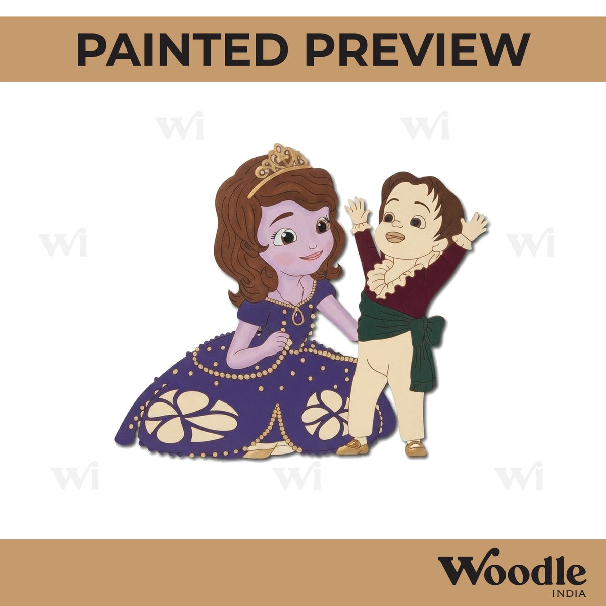 Disney Princess Sofia With Baby Pre Marked MDF Design 1