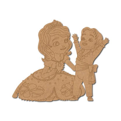 Disney Princess Sofia With Baby Pre Marked MDF Design 1