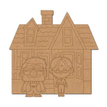 Disney Up Cartoon Keychain Key Holder Pre Marked MDF Design 1