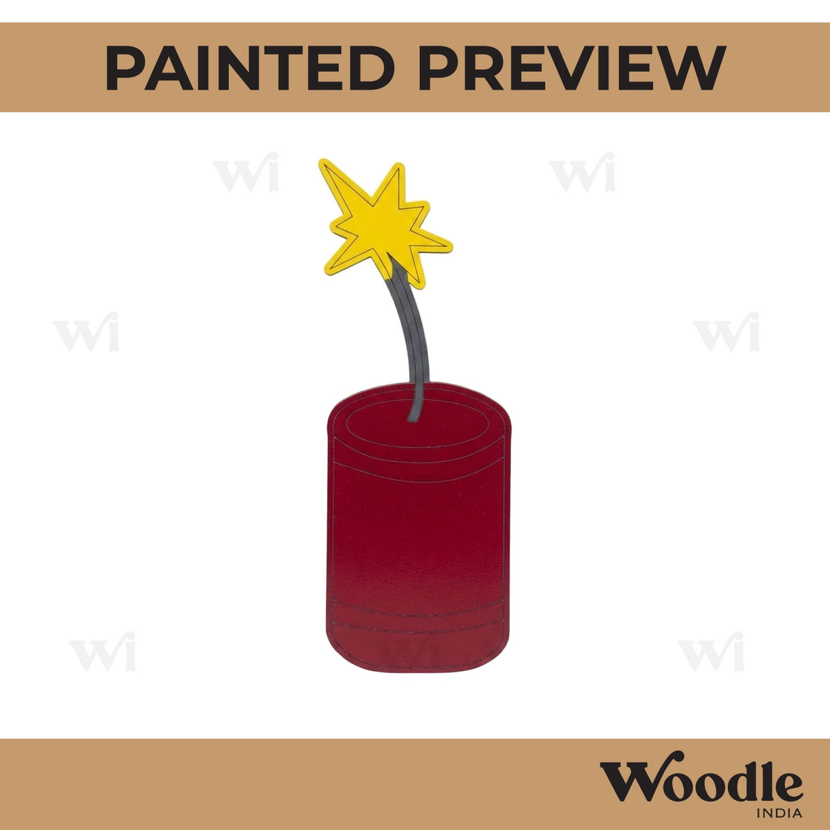 Diwali Fire Cracker Pre Marked MDF Design 2