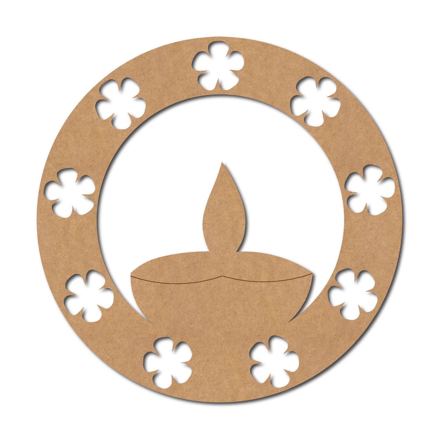 Diya Base Cutout MDF Design 2