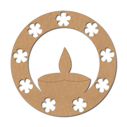 Diya Base Cutout MDF Design 2