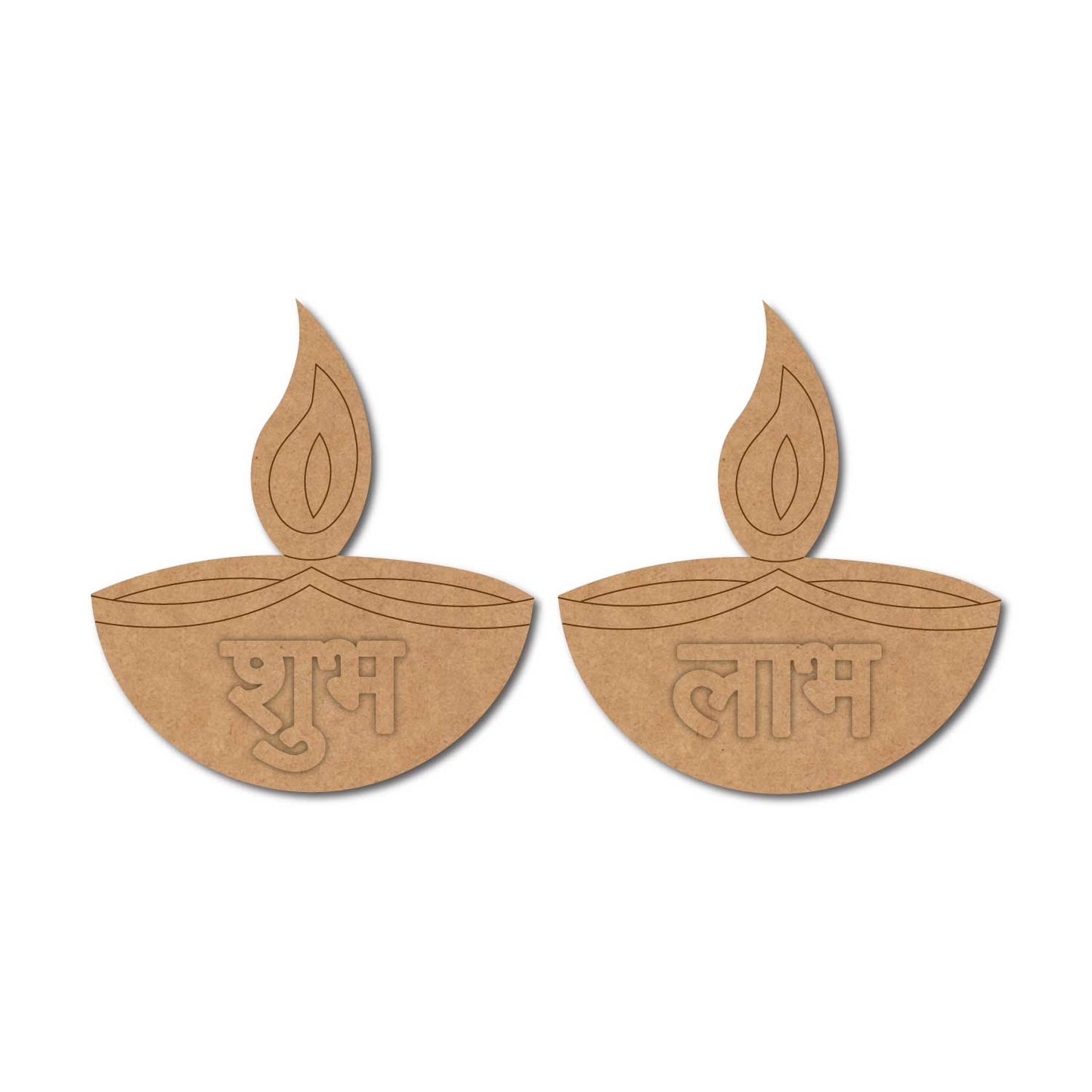 Diya Shubh Labh Pre Marked Base MDF Design 1