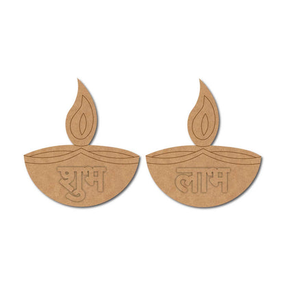 Diya Shubh Labh Pre Marked Base MDF Design 1
