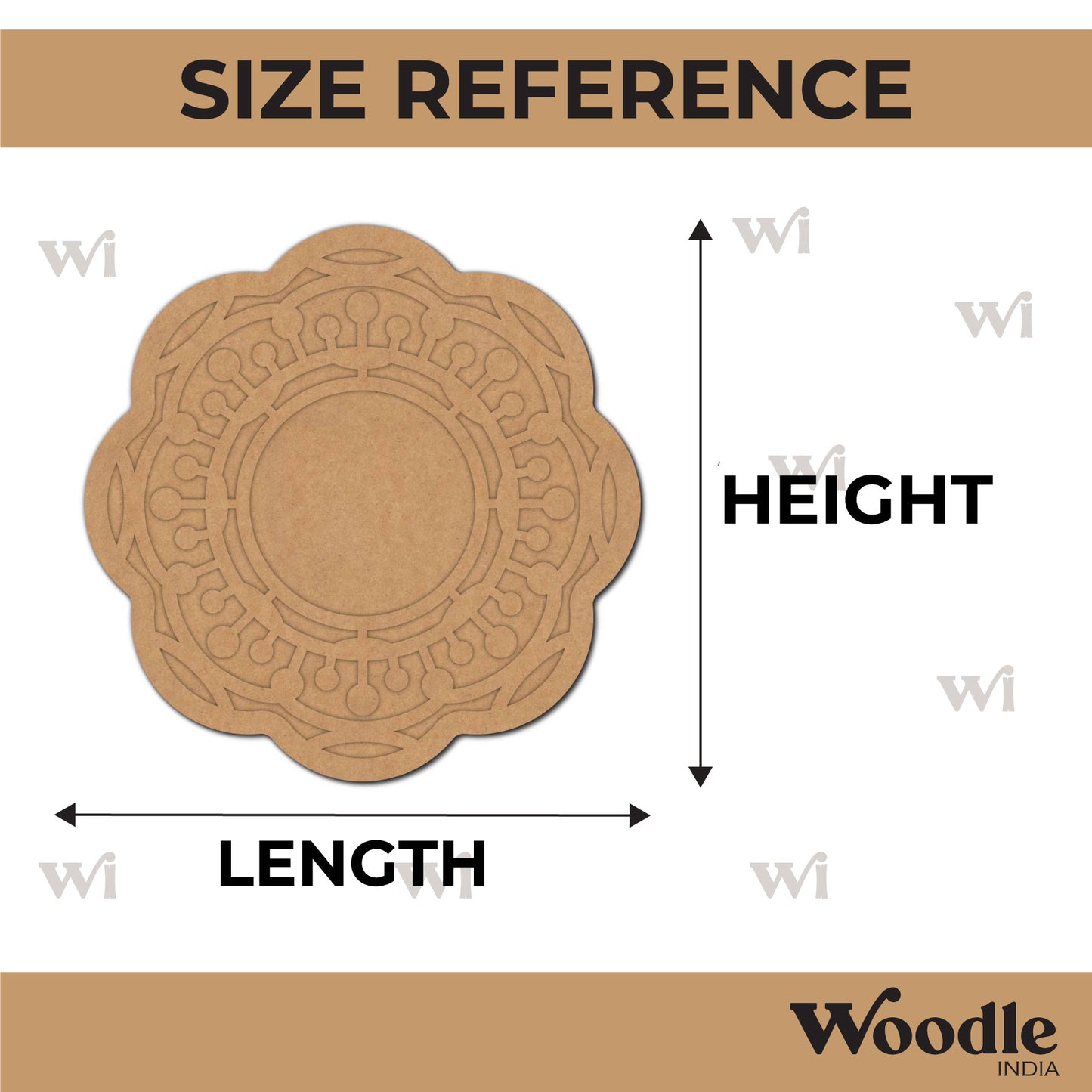 Diya Tealight Holder MDF Design 104