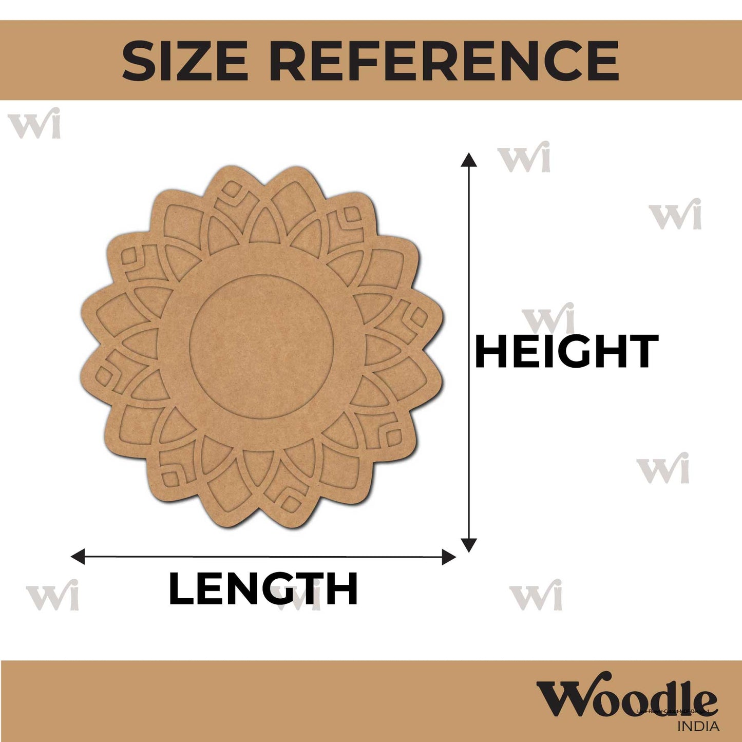 Diya Tealight Holder MDF Design 108