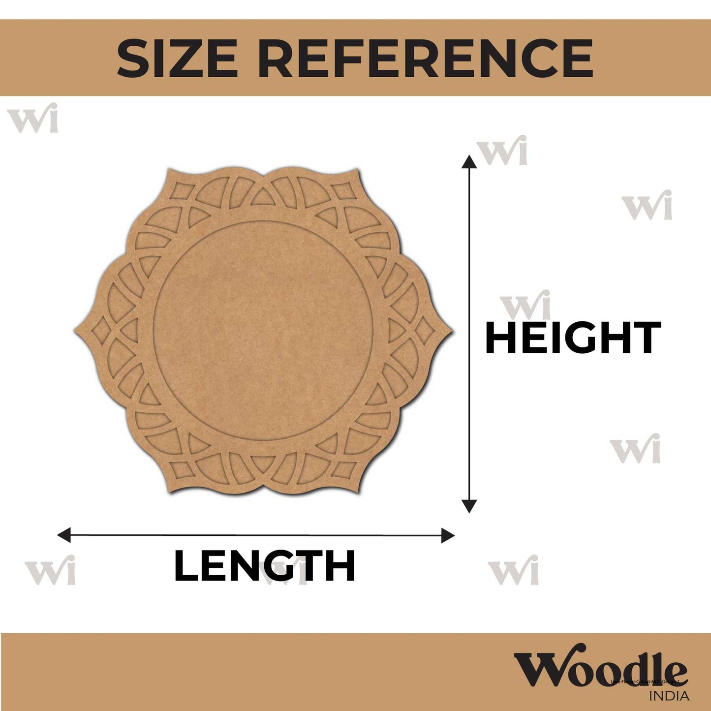 Diya Tealight Holder MDF Design 113
