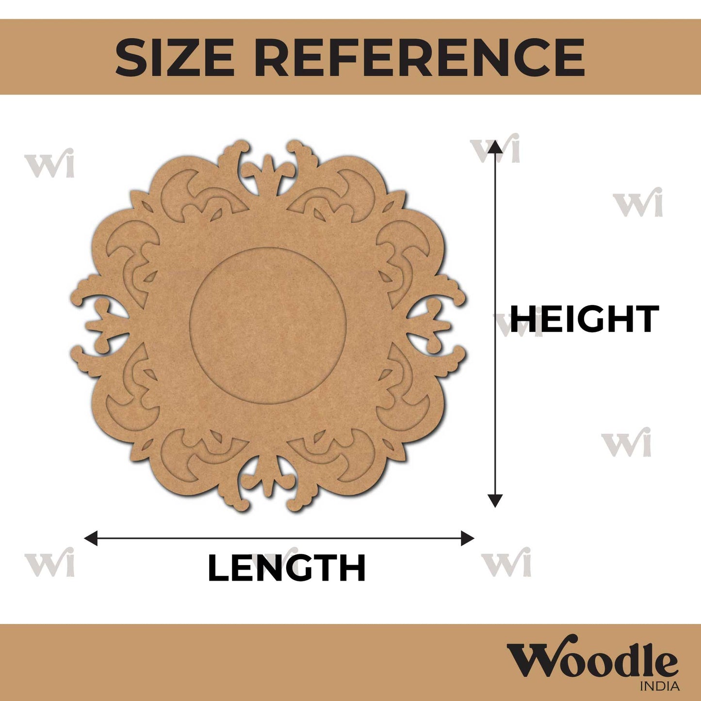 Diya Tealight Holder MDF Design 114