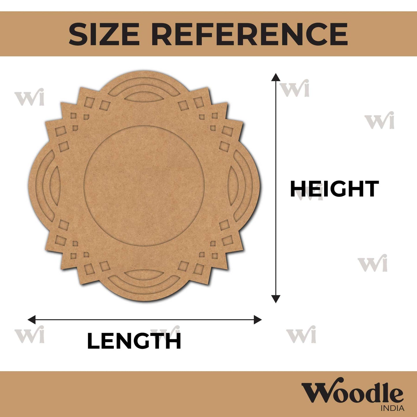 Diya Tealight Holder MDF Design 128