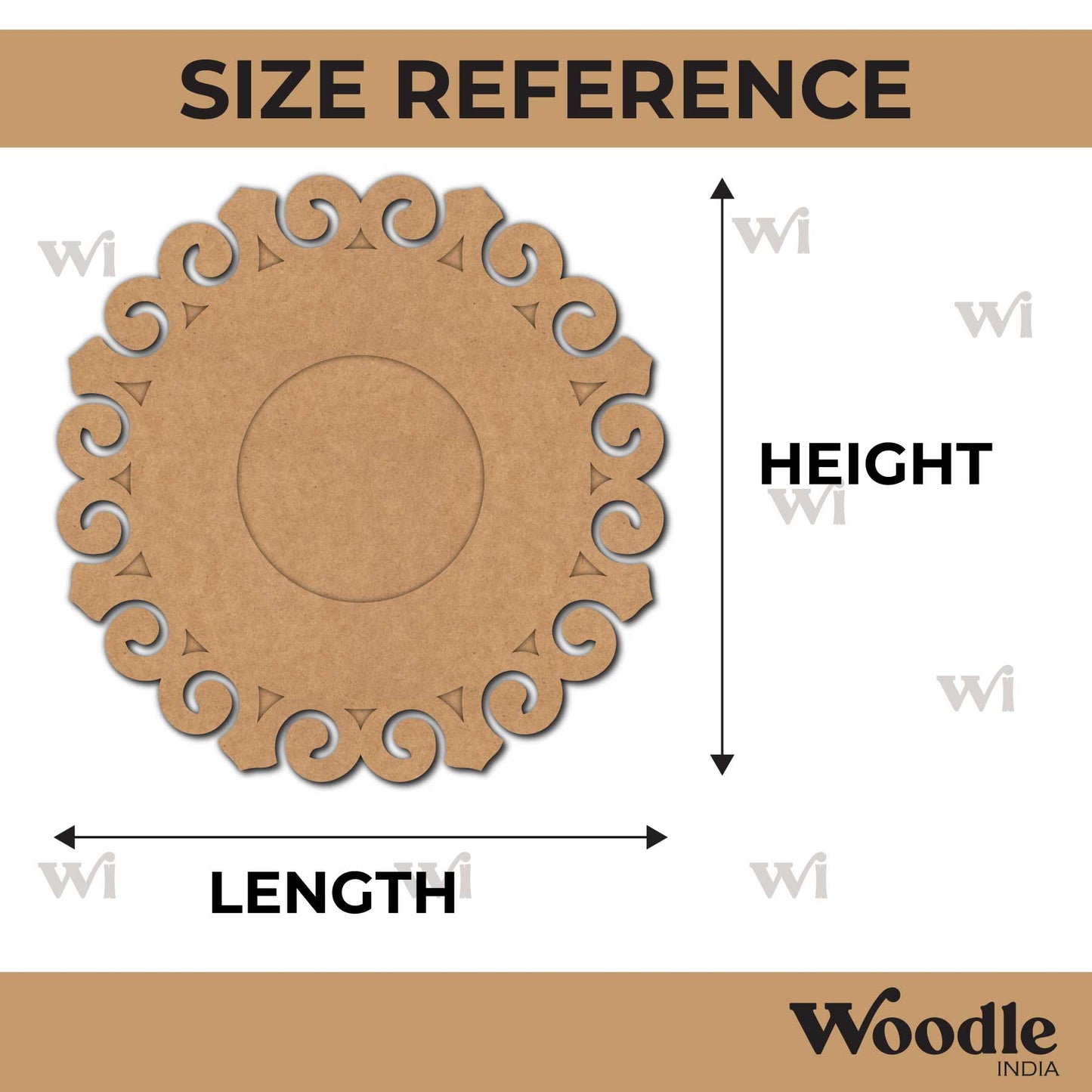 Diya Tealight Holder MDF Design 140