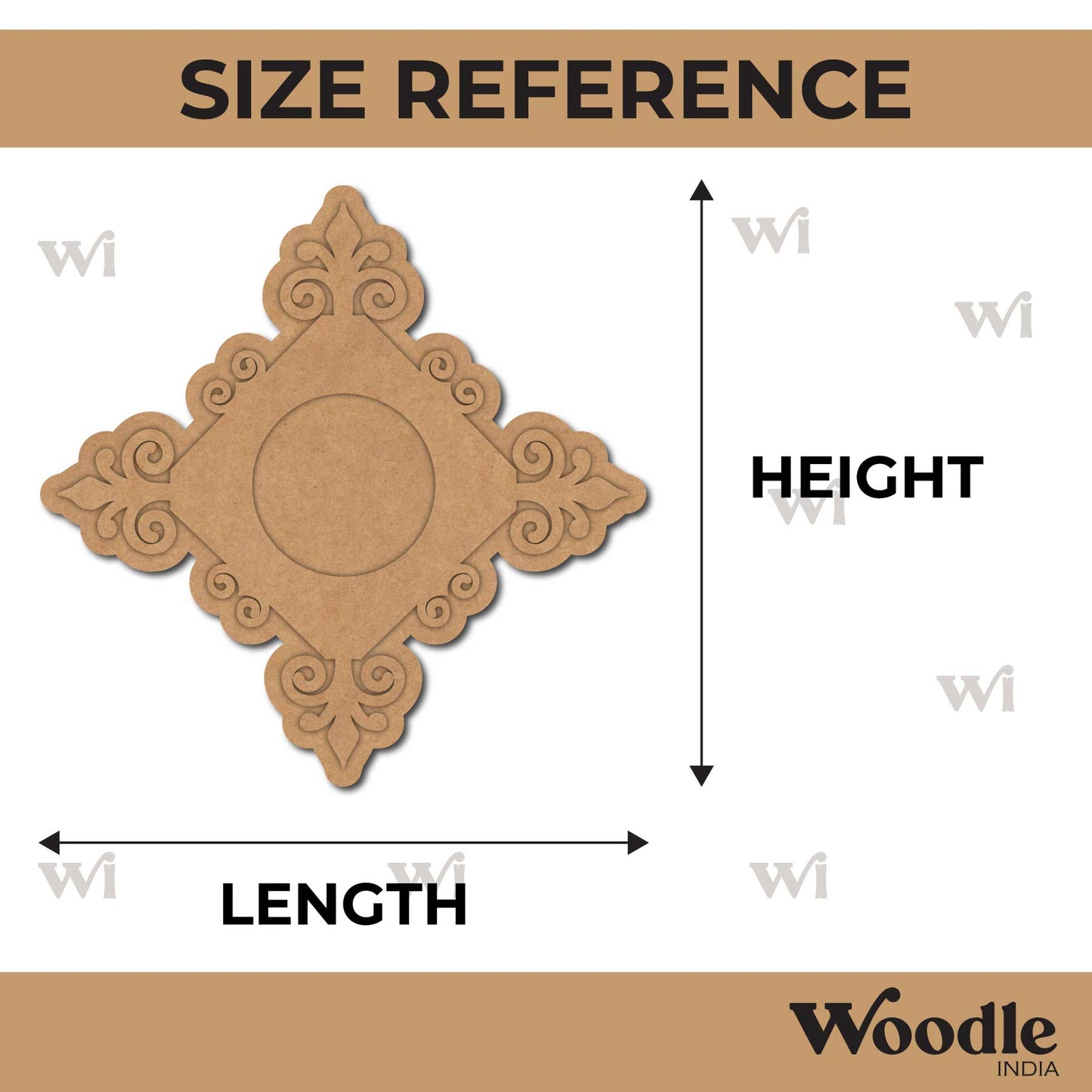 Diya Tealight Holder MDF Design 145