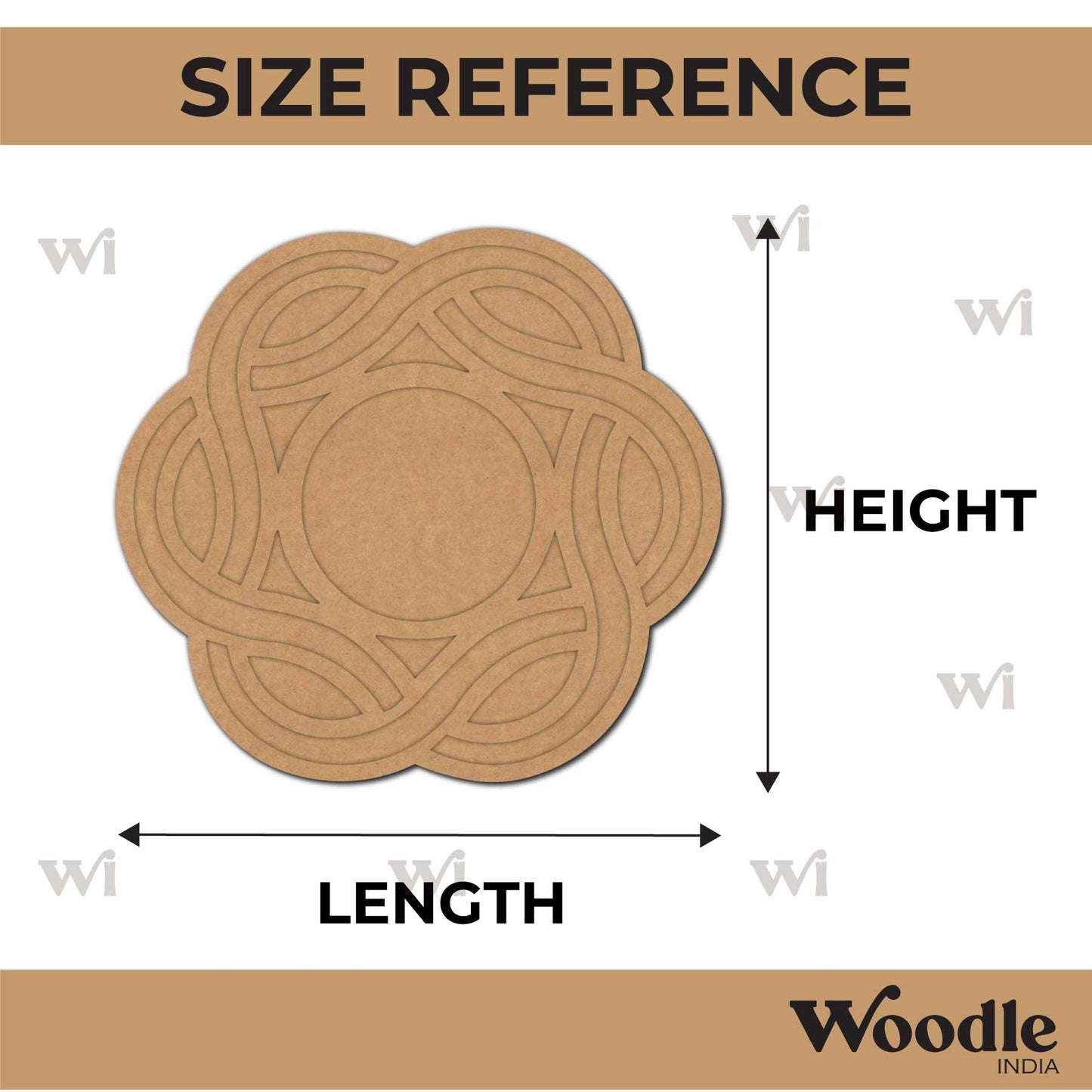 Diya Tealight Holder MDF Design 155