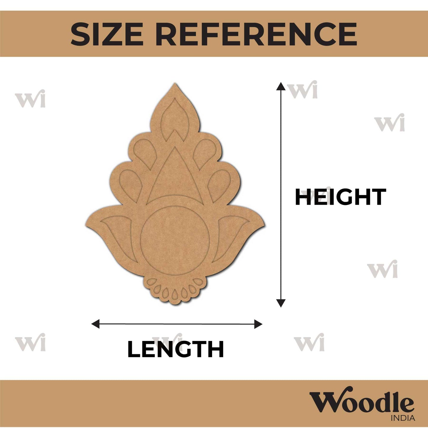 Diya Tealight Holder MDF Design 157