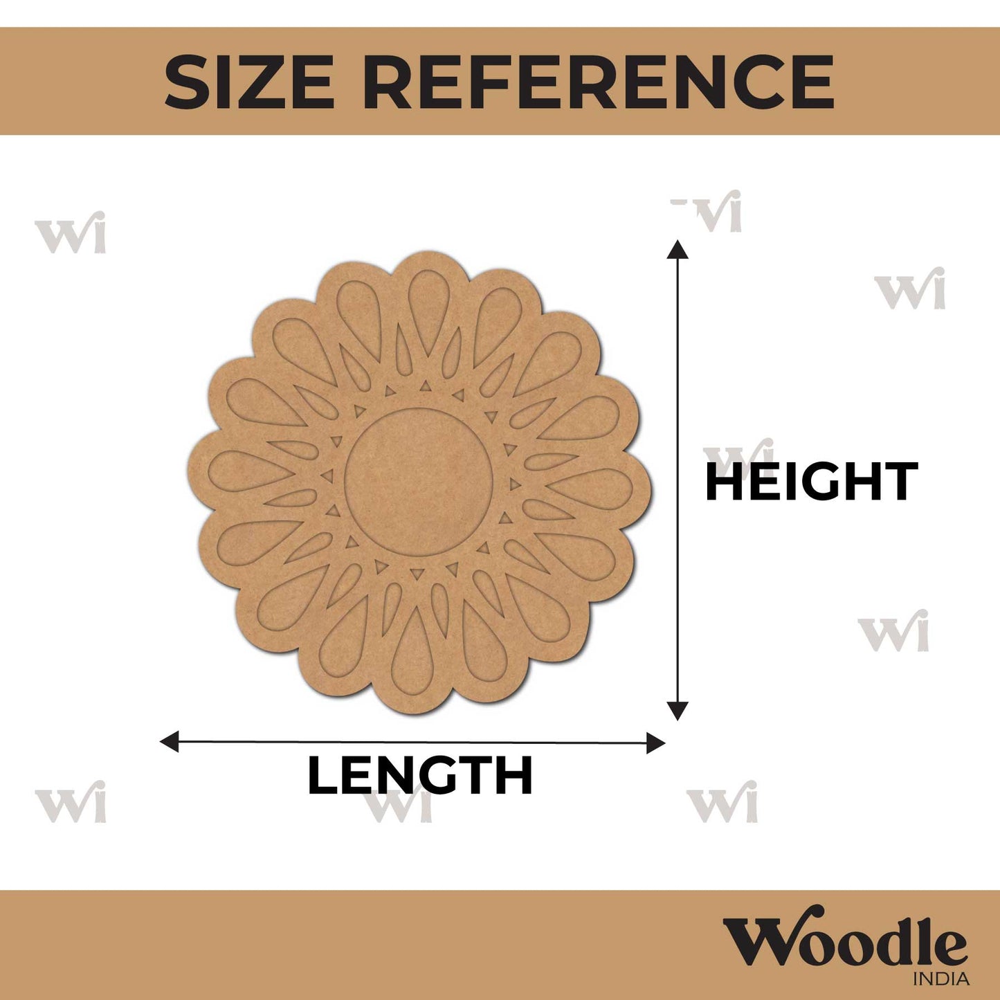 Diya Tealight Holder MDF Design 170