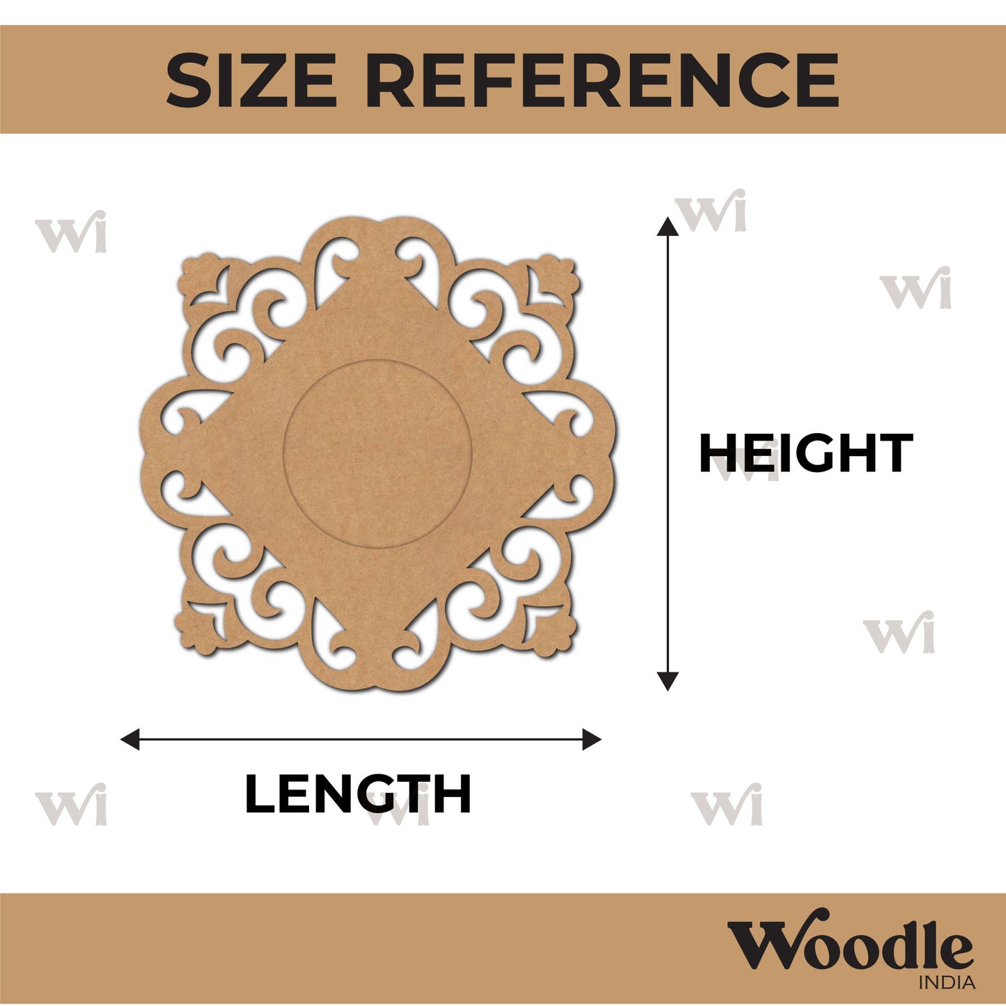 Diya Tealight Holder MDF Design 186