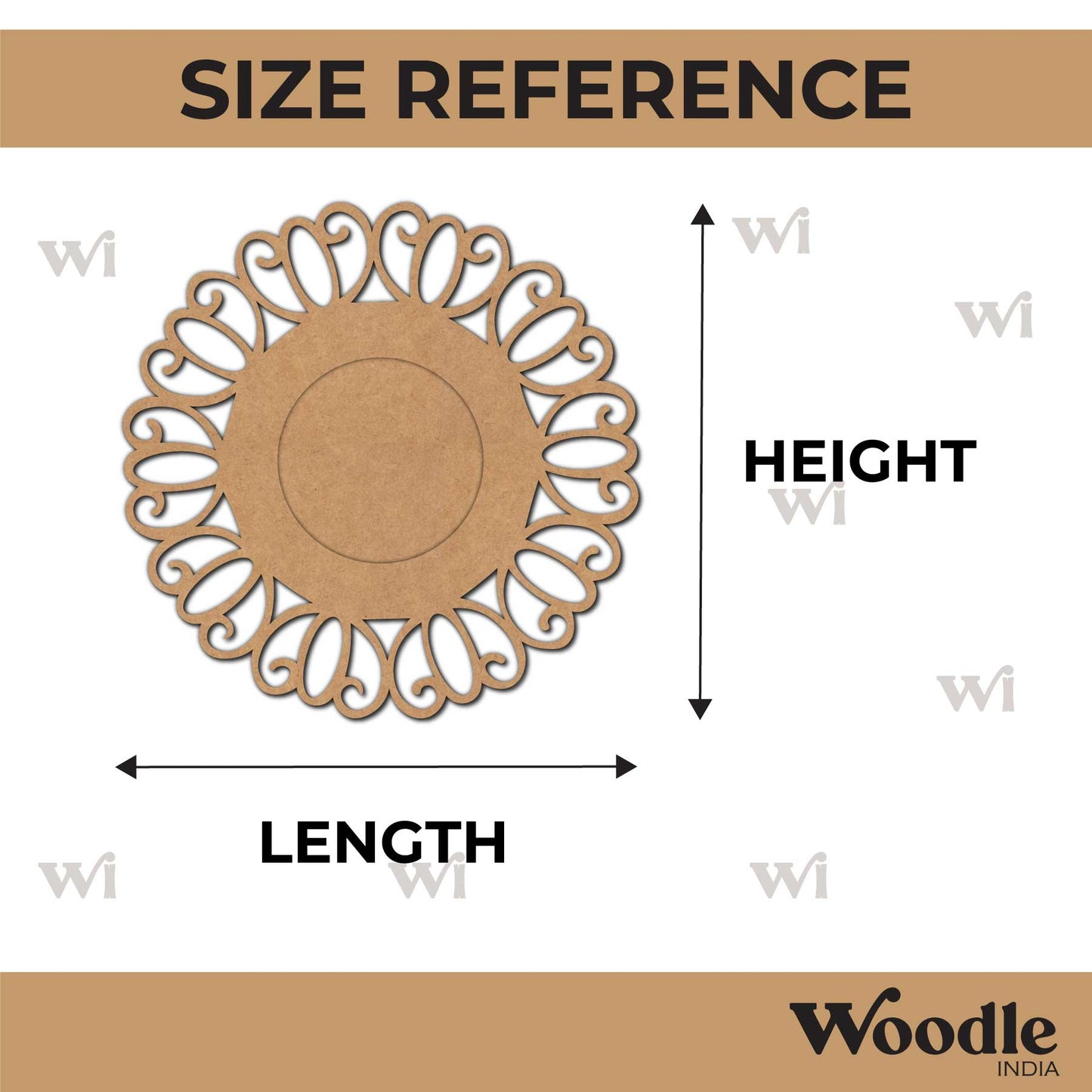 Diya Tealight Holder MDF Design 203