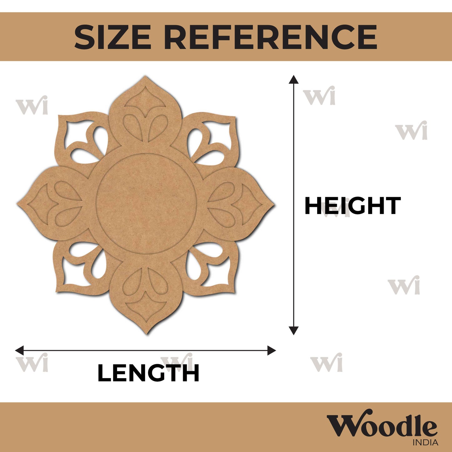 Diya Tealight Holder MDF Design 215