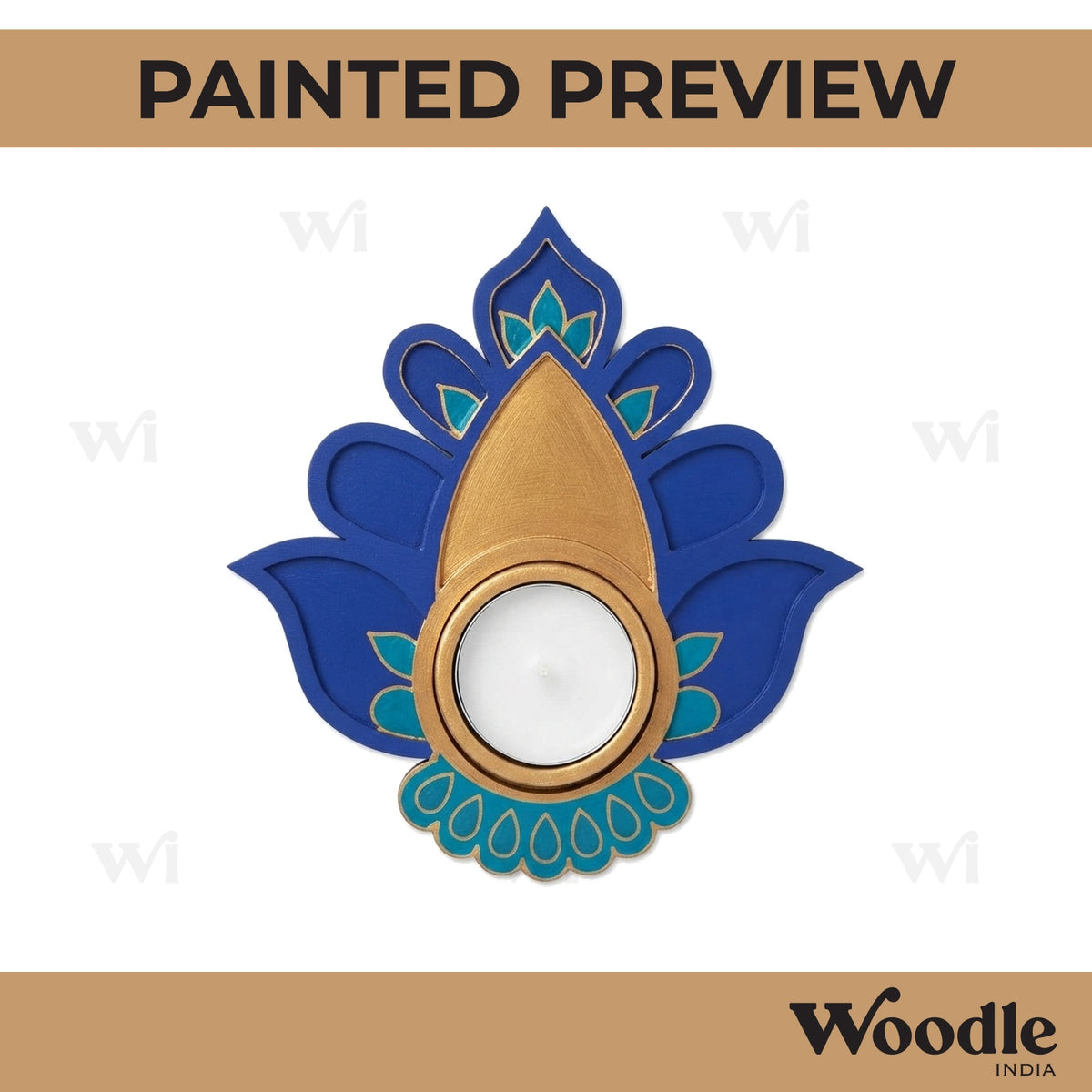 Diya Tealight Holder MDF Design 218