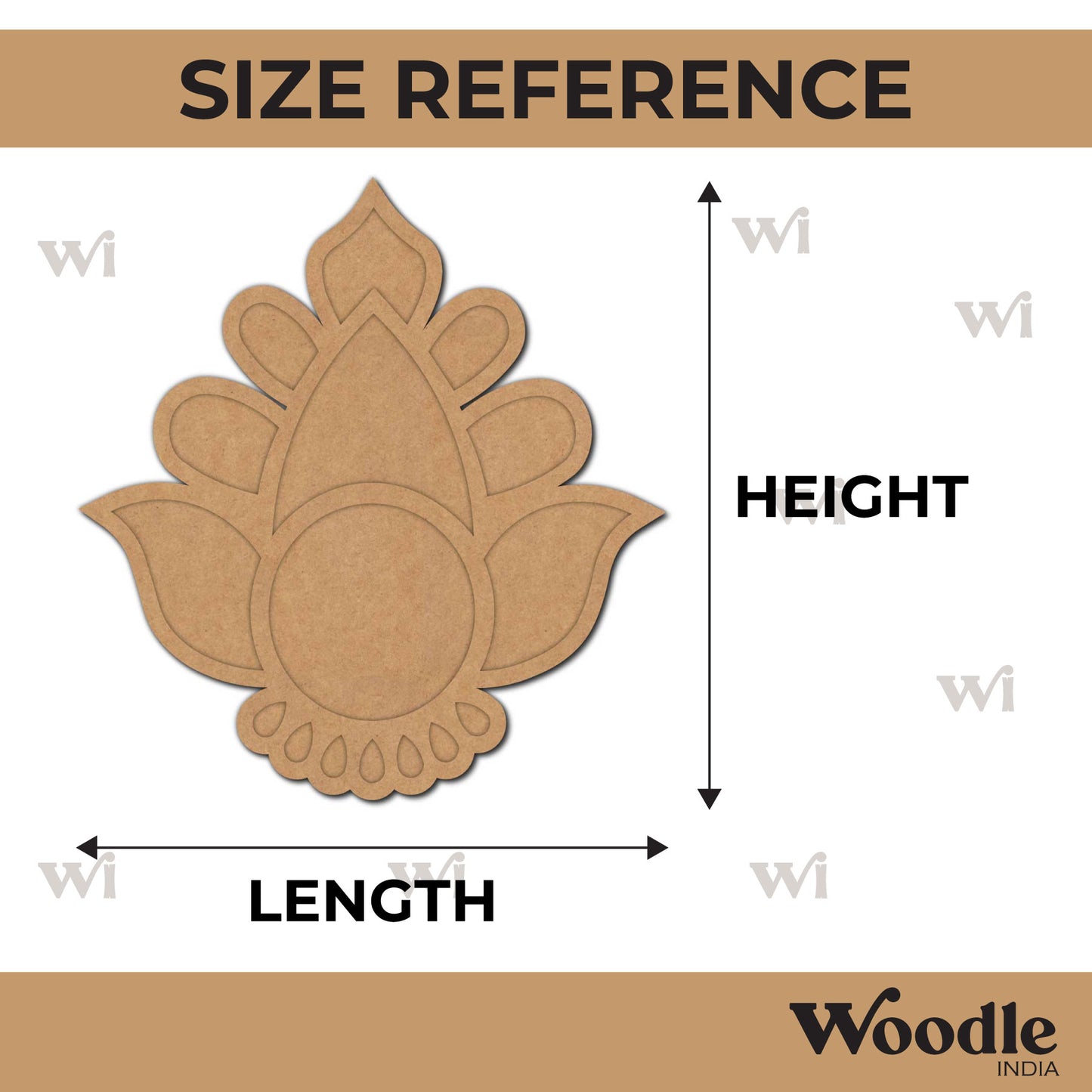 Diya Tealight Holder MDF Design 218
