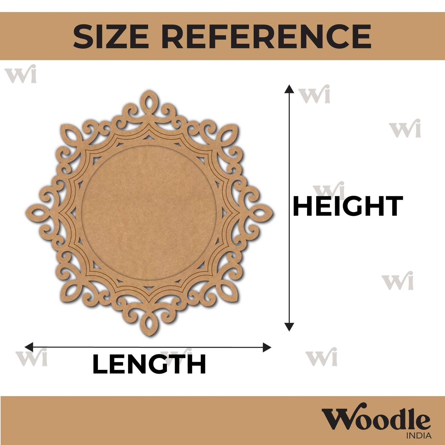 Diya Tealight Holder Pre Marked MDF Design 10