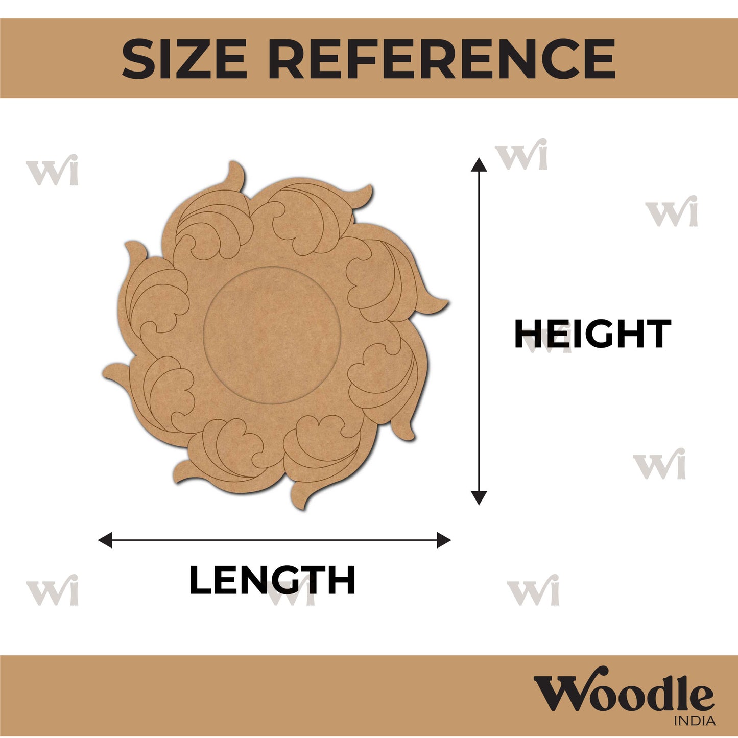 Diya Tealight Holder Pre Marked MDF Design 1