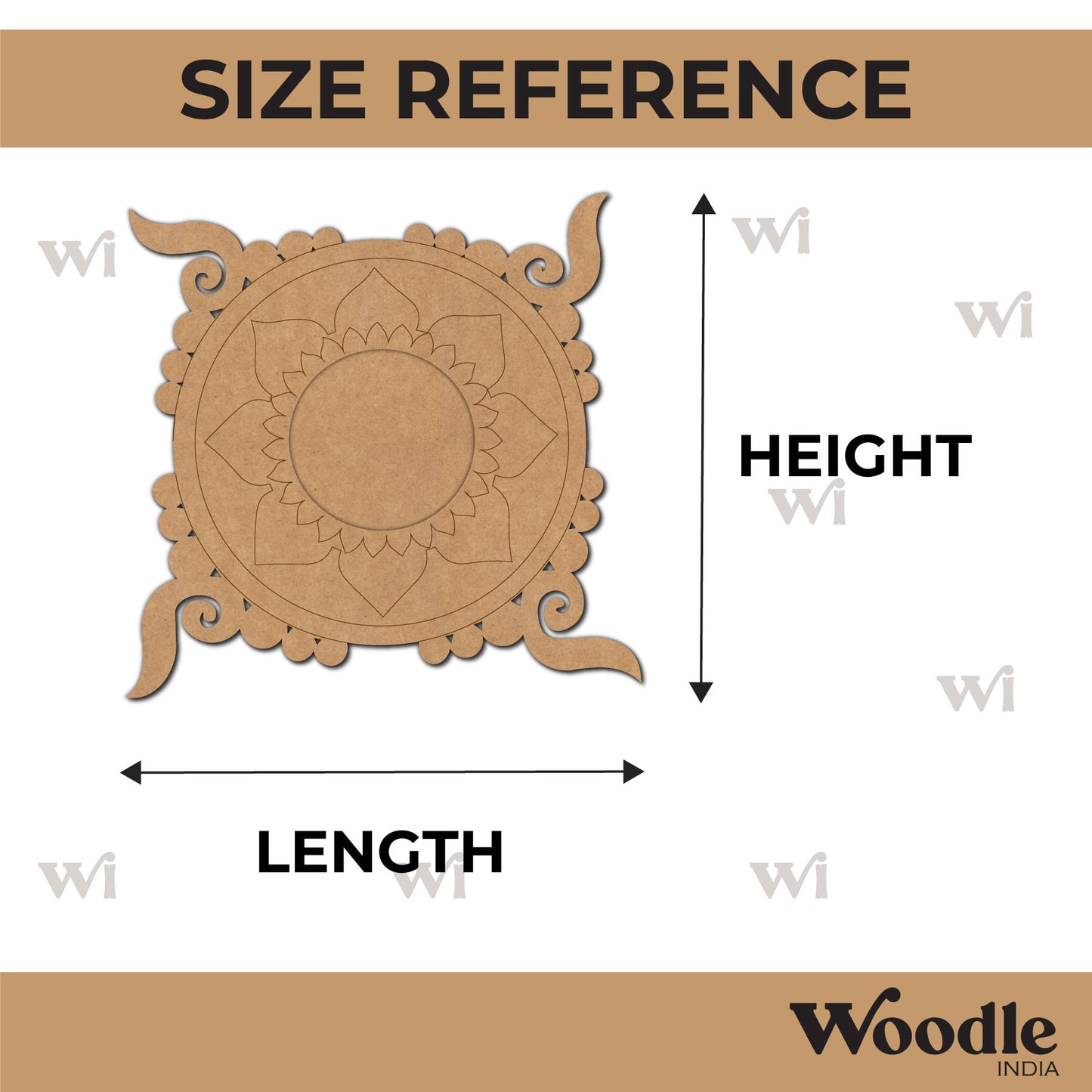 Diya Tealight Holder Pre Marked MDF Design 3