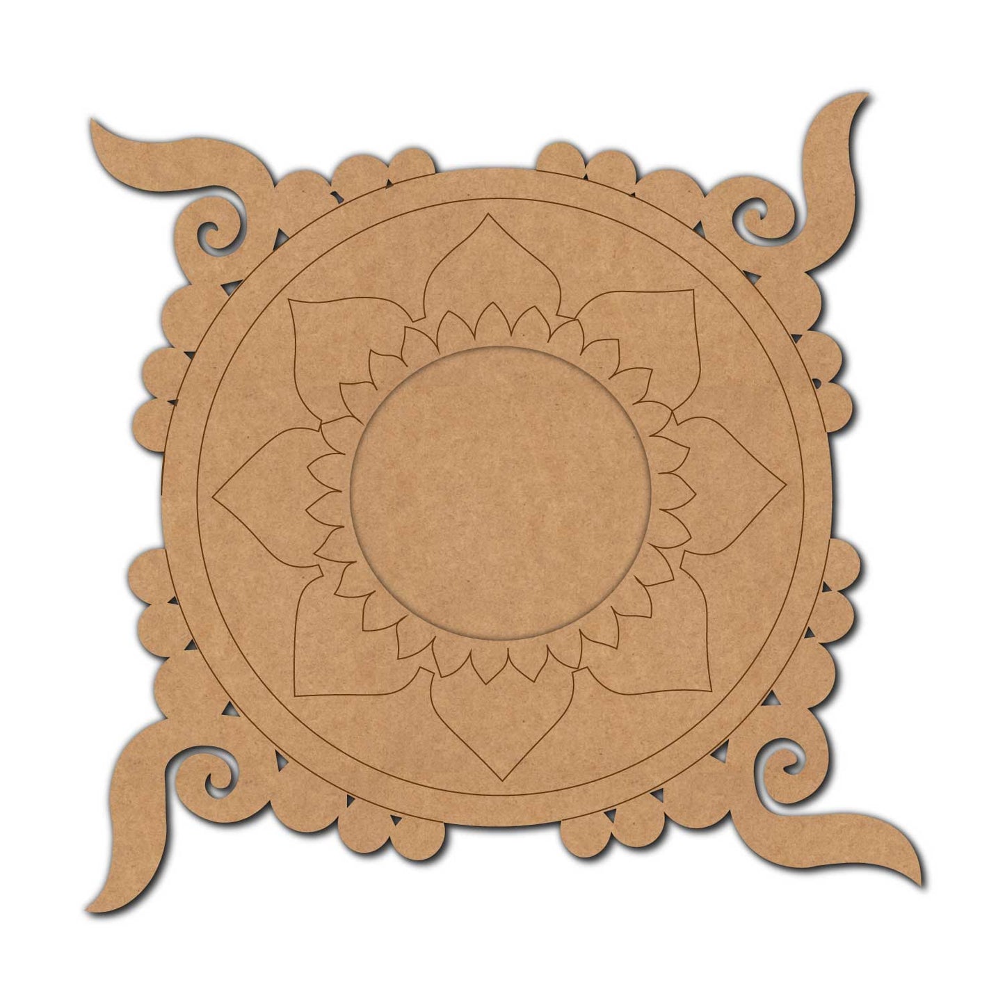Diya Tealight Holder Pre Marked MDF Design 3