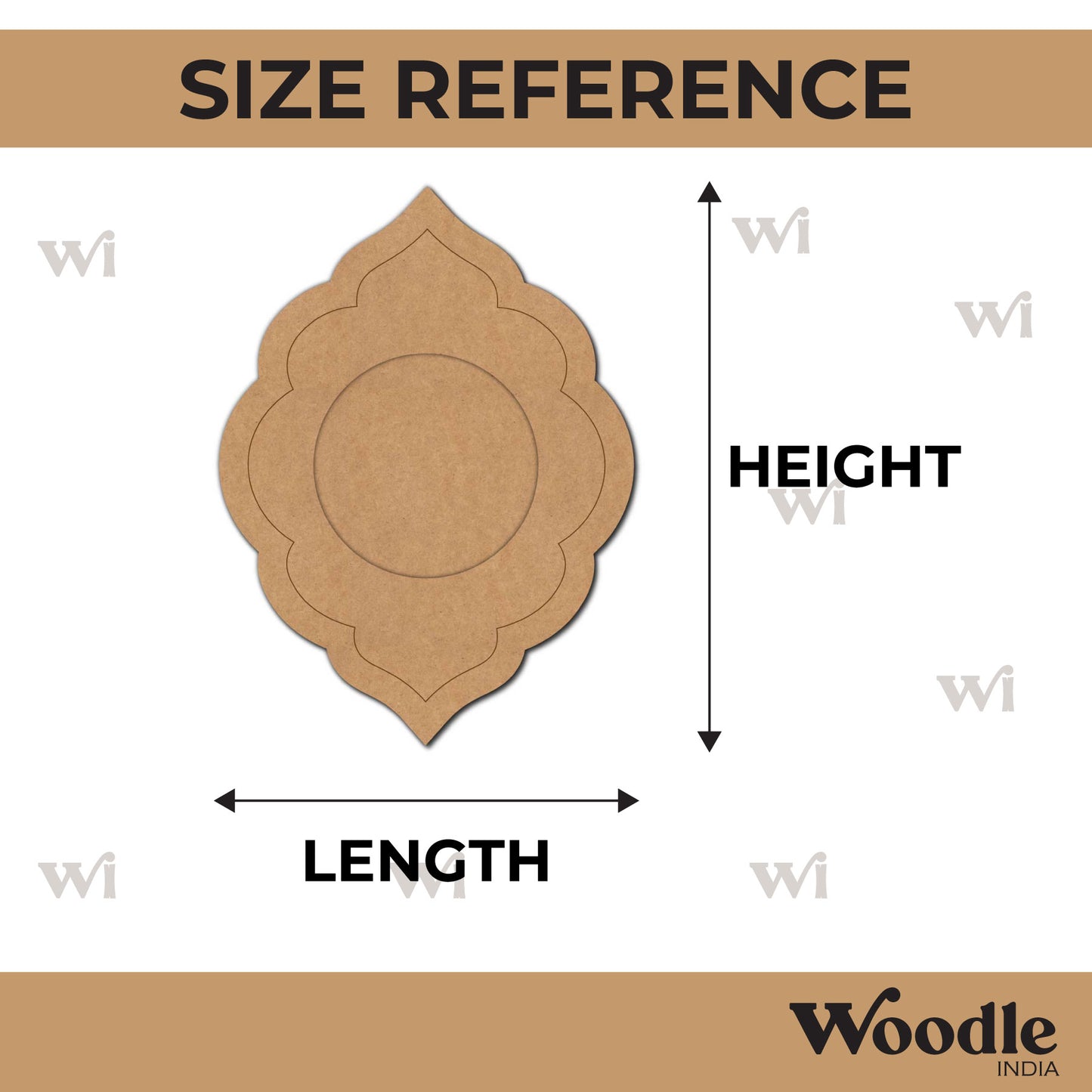 Diya Tealight Holder Pre Marked MDF Design 7