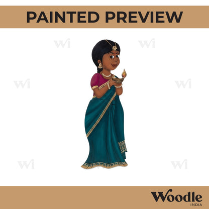 Diya Woman Pre Marked MDF Design 2