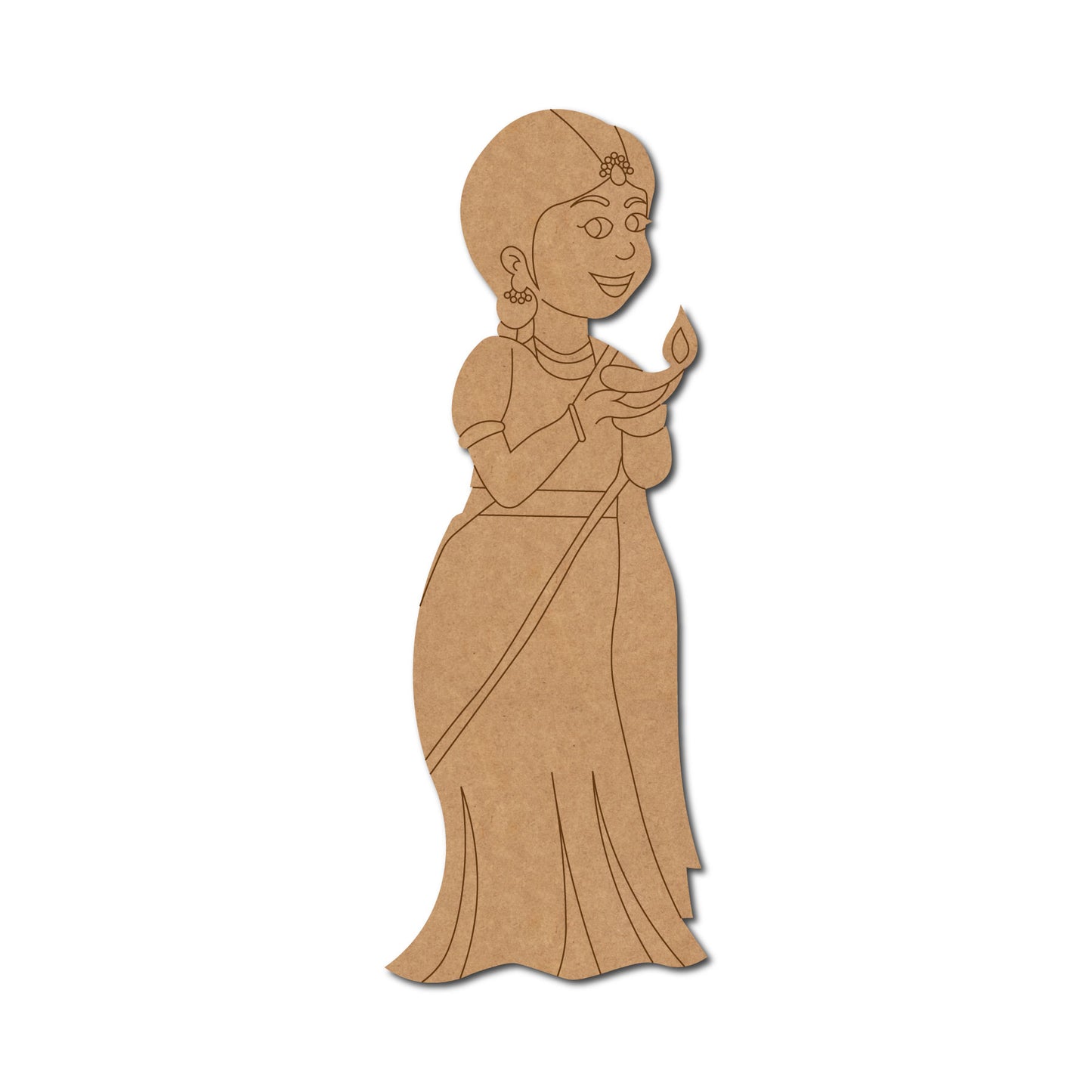 Diya Woman Pre Marked MDF Design 2