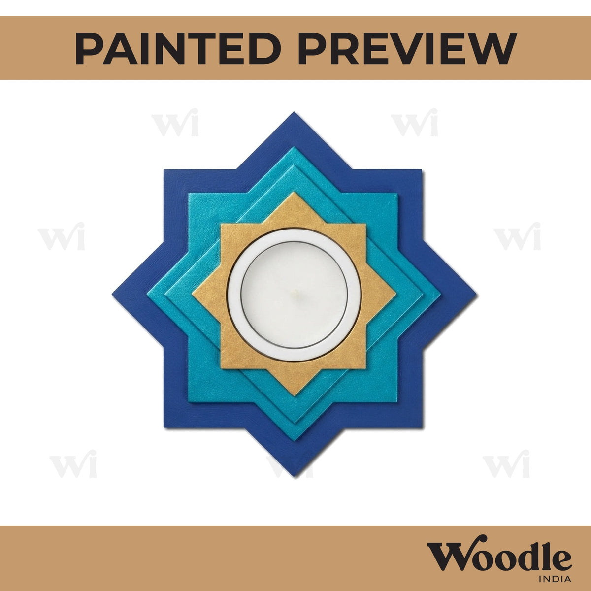 Diya Tealight Holder MDF Design 256