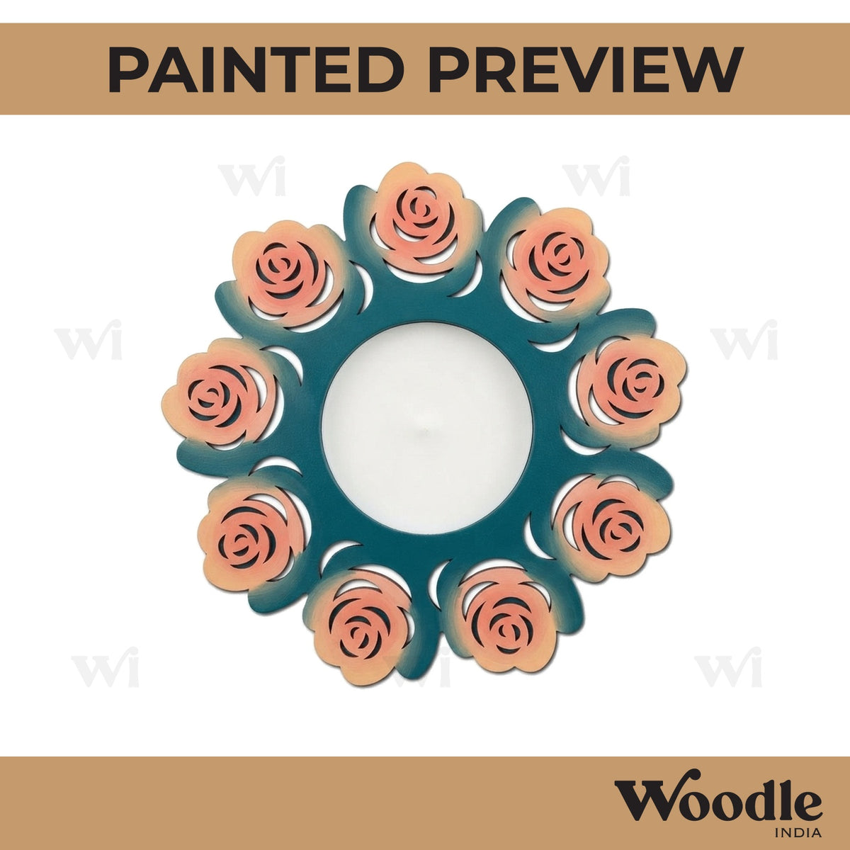 Diya Tealight Holder MDF Design 92